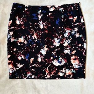 RW&CO. Black Floral Mini Skirt